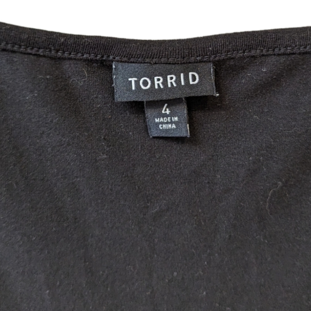 Torrid Love Script Scoop Neck Cap Sleeve Monochrome Skater Summer PlusDress (4) - Picture 4 of 7